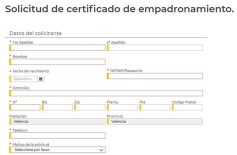 valencia registration